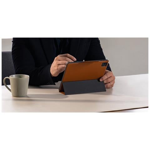 Custodia Pieghevole Magnetica Tab Ultra C Pro Marrone - Supporto A Tre Posizioni - Foto 3