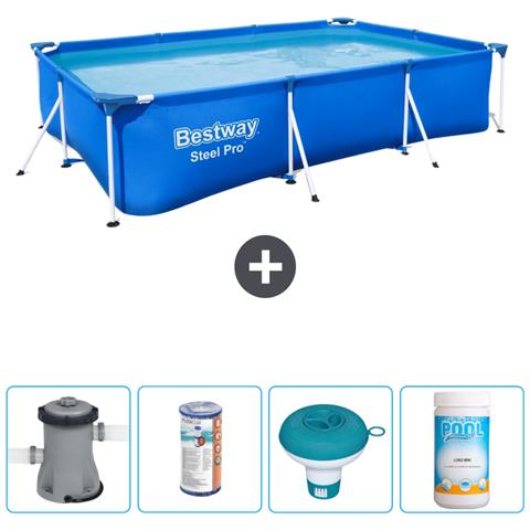 Piscina Fuori Terra - Rettangolo - 300x201x66 Cm - Blu - Include Accessori Coordinati Cb53 - Foto 1