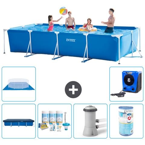 Piscina Fuori Terra - Rettangolo - 450x220x84 Cm - Blu - Include Accessori Coordinati A261 - Foto 1