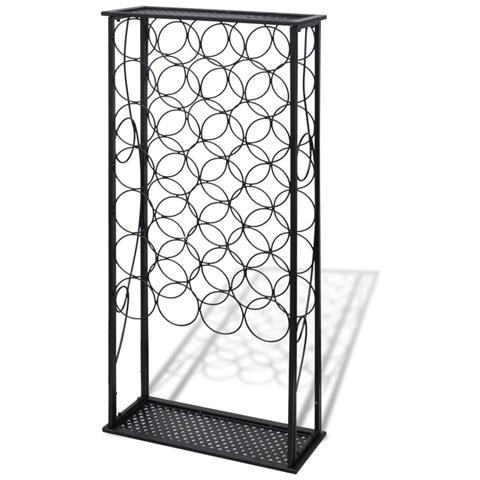 Portabottiglie Per 28 Bottiglie Di Vino In Metallo - Foto 1