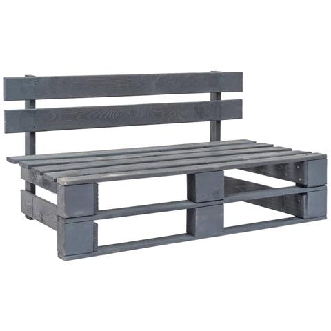 Divano Centrale Da Giardino Pallet Legno Pino Impregnato Grigio - Foto 8