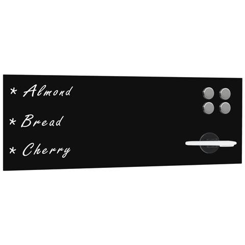 Lavagna Magnetica A Parete In Vetro 60x20 Cm Nera - Foto 2