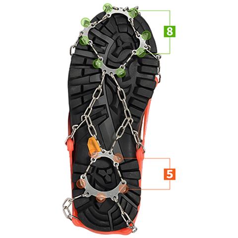 Ramponi Antiscivolo - 13 Denti In Acciaio Inox, Grandi, Neri (con Custodia)  M - Foto 3