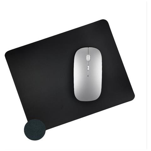 Tappetino Per Mouse Quadrato In Vera Pelle Per Un Utilizzo Fluido Black - Foto 1