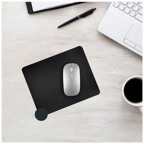 Tappetino Per Mouse Quadrato In Vera Pelle Per Un Utilizzo Fluido Black - Foto 6