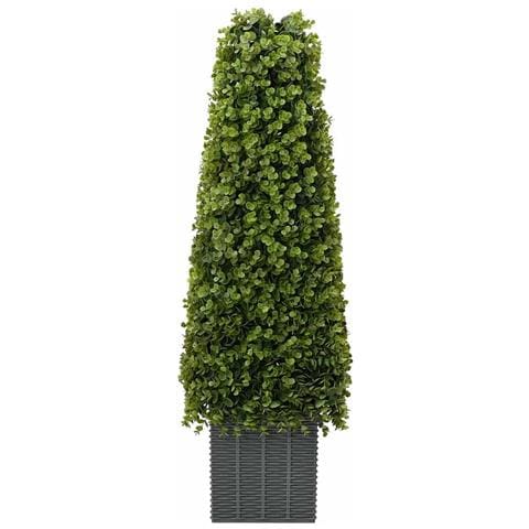 Albero di Eucalipto Artificiale con Vaso 27x27x90 cm Verde - Foto 2