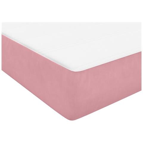 Giroletto a Molle con Materasso Rosa 140x210 cm in Velluto - Foto 9