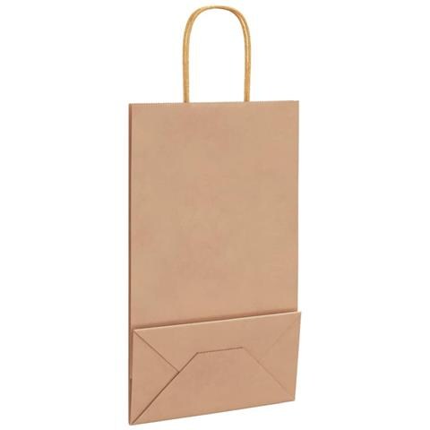 Sacchetti di Carta 50 pz con Manici Marrone 21x11x36 cm - Foto 9