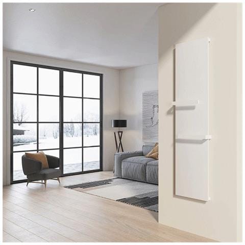 Termoarredo Da Design A Piastra Verticale 120x45 Cm Radiante Milano Bianco - Foto 1