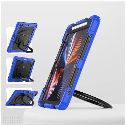 Custodia Per Ipad Pro 5 12.9” Con Supporto E Tracolla Blu - Foto 2