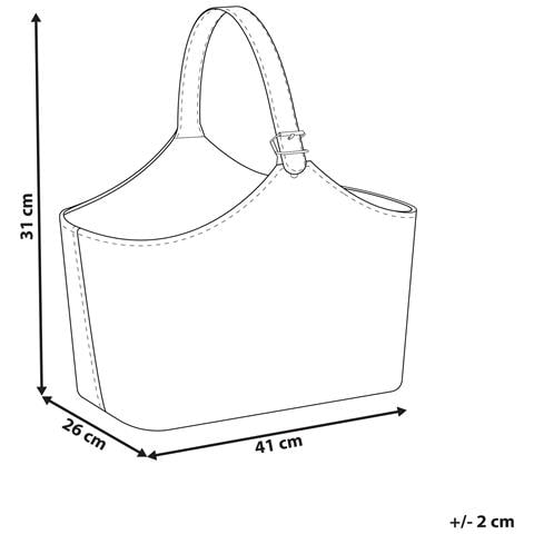 Cestino Elam Pelle Sintetica Grigio Chiaro - Foto 8