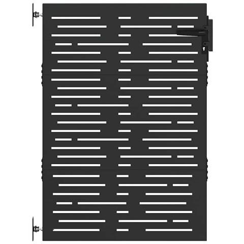 Cancello da giardino, Cancello da Giardino 85x100 cm Design Quadrato in Acciaio Corten - Foto 1