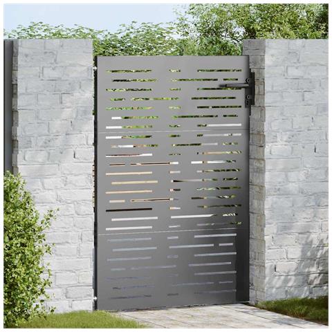 Cancello da giardino, Cancello da Giardino 85x100 cm Design Quadrato in Acciaio Corten - Foto 2