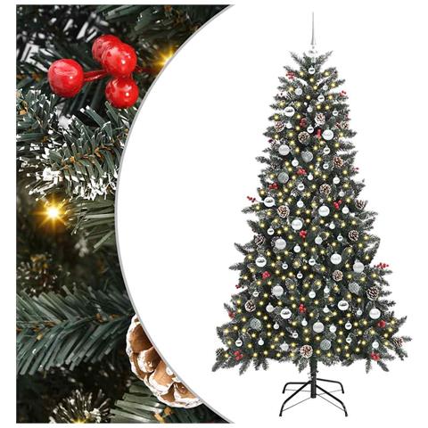 Albero di Natale artificiale con 300 LED Verde 210 cm - Foto 1