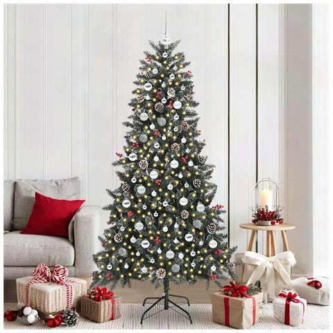 Albero di Natale artificiale con 300 LED Verde 210 cm - Foto 2