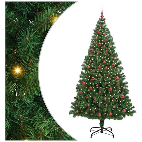Albero di Natale artificiale con 300 LED Verde 210 cm - Foto 1