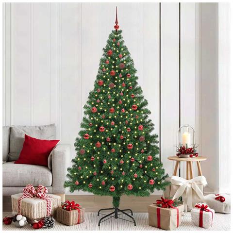 Albero di Natale artificiale con 300 LED Verde 210 cm - Foto 2