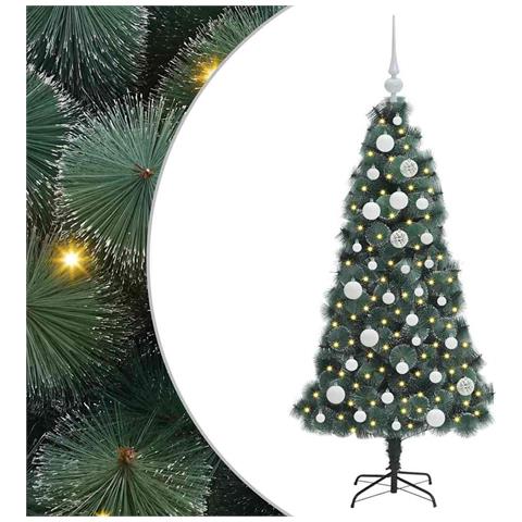 Albero di Natale artificiale pre-illuminato con set di palle - Foto 1