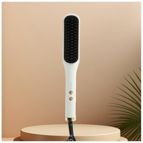 Spazzola Elettrica Lisciante Per Capelli 2-in-1 Con Temperatura Regolabile White - Foto 4