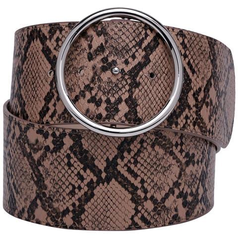 Cintura Doppia Fibbia Stampa Serpente - Foto 6
