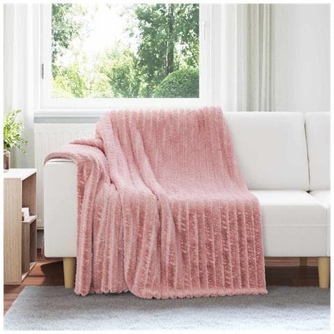Coperta Rosa 200 x 150 cm Panno - Foto 2
