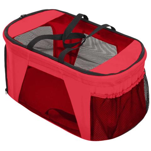 Passeggino Cani Pieghevole 2 Livelli Rosso 83x48x97cm Tessuto - Foto 9