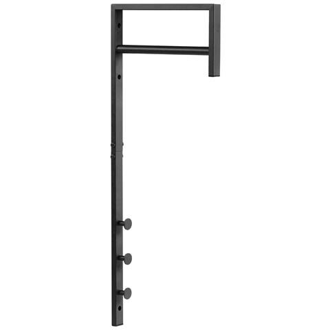 Porta Abiti Da Parete Trento In Metallo Nero Con Barra E 3 Ganci 30x82 Cm - Foto 1