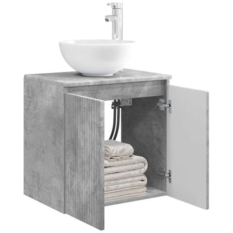 Mobile Lavabo da Parete Grigio Cemento 49,5 x 41 x 64,5 cm - Foto 2