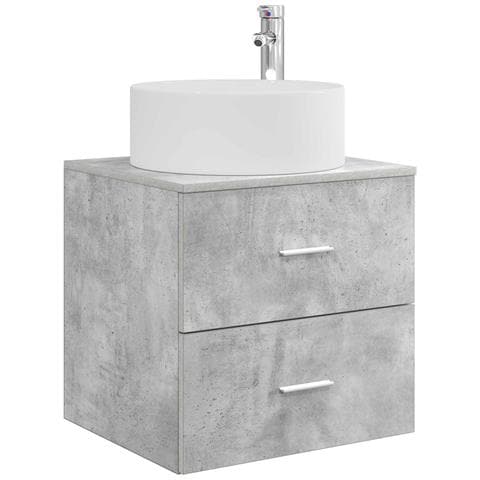 Mobile Lavabo da Parete Grigio Cemento 49,5 x 44,5 x 65,5 cm - Foto 1