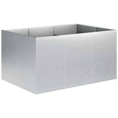 Vaso da giardino Argento 120 x 80 x 60 cm Acciaio zincato - Foto 1