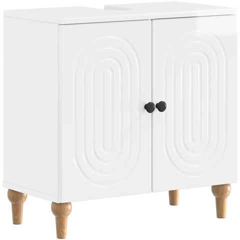 Armadio per Lavabo da Bagno ALKMAAR Bianco Lucido - Foto 1