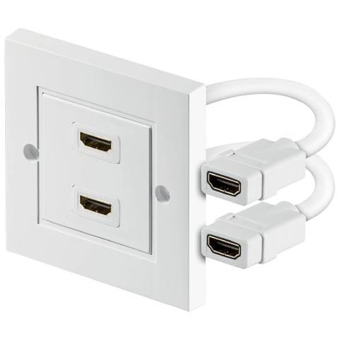 Wentronic MMK Wall Socket HDMI 2 x HDMI Bianco cavo di interfaccia e adattatore - Foto 1