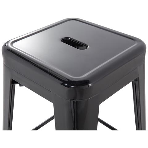 Set Di 2 Sgabelli Da Bar In Metallo Nero 60 Cm Cabrillo - Foto 29