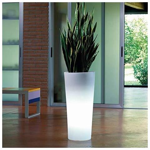 VASO RESINA QUADRO LUMINOSO LED MULTICOLOR CON BATTERIA ALTEZZA 90 CM
