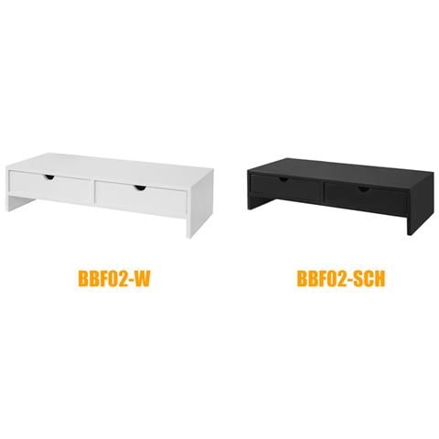 Supporto Monitor Pc Da Scrivania Organizer Scrivania Altezza 11 Cm, bianco, bbf02-w - Foto 2