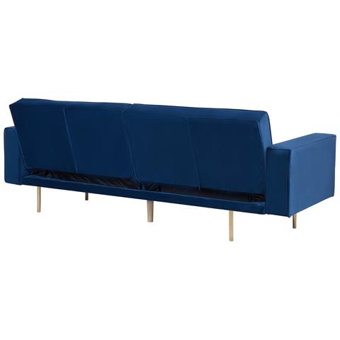 Divano Letto In Velluto Blu Navy Visnes - Foto 15