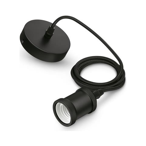 Corda Vintage Portalampada Nero - Foto 2