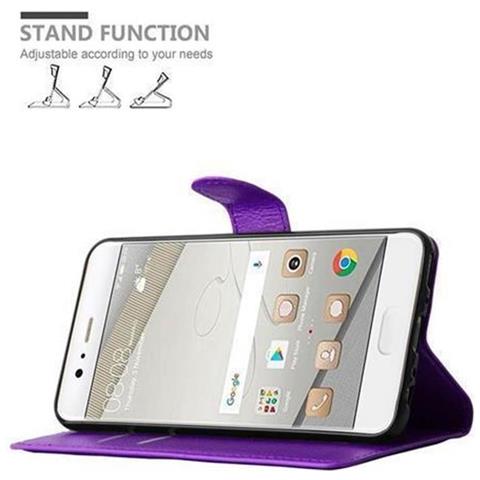 Custodia Compatibile Con Huawei P10 Plus In Violetta Ametista - Coperchio Protettiva Con Chiusura Magnetica, Funzione Stand E Tasca Per Le Carte - Foto 2