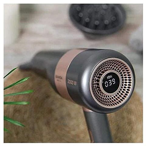 Asciugacapelli Ionico Bamba Ionicare 6000 Rockstar Vision. Motore Digitale, 2000 W Di Potenza, Con Display Lcd, Ione Reale, 5 Impostazioni Di Temperatura, Funzione Aria Fredda - Foto 3