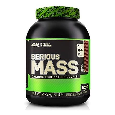 Optimum Nutrition Serious Mass Proteine Whey In Polvere Per Aumentare La Massa Muscolare Con Creatina, Glutammina E Vitamine, Peanut Butter, 8 Porzioni, 2.73 Kg, Il Packaging Potrebbe Variare - Foto 1