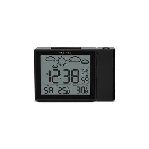 Explorescientific Rpw3009 Orologio Meteo Proiezione 2 Sveglie Temperatura In-out Sensore Esterno - Foto 2