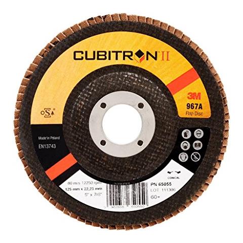 3 M Cubitron Abrasivo Ii Disco 967 A, 125 Conico Mm X 22 Mm, 60 +, 1 Disco / Scatola - Foto 1