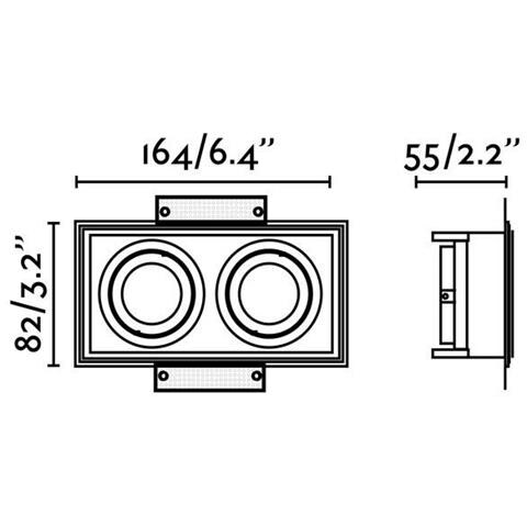 Faretto Da Incasso Quadrato Inclinabile Nero Trimless, Gu10 - Foto 2