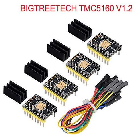 Tmc5160 V1.2 Stepper Motor Stepstick Muto Silenzioso Driver Support Spi Con Dissipatore Di Calore Per Stampante 3d Control Board (4 Pezzi) - Foto 1