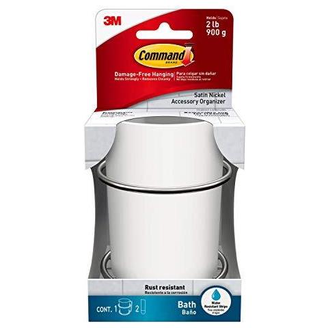 Comando Bath38-sn-es Accessori Organizer Nichel Satinato Bianco - Foto 1