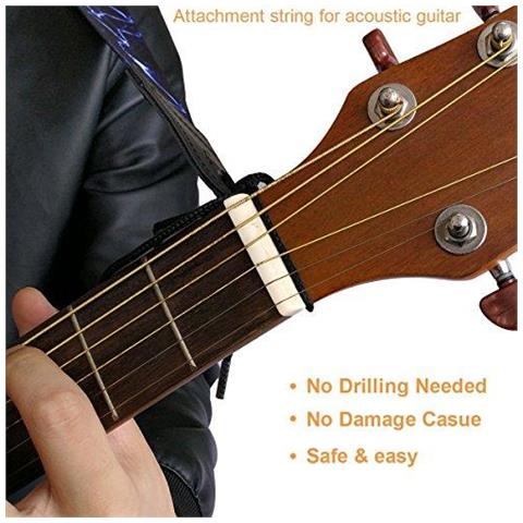 Sa-8 Strap Bundle Di Cui 2 Strap Locks 1 Selezionamento Punta Delle Dita Protezioni Per Basso Elettrica E Chitarre Acustiche (gs-b)  - Foto 2
