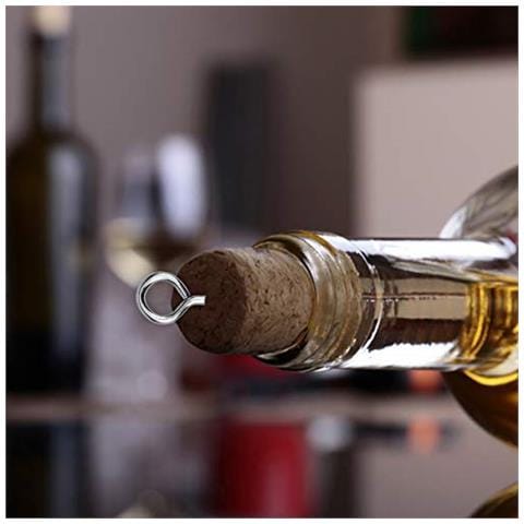 Occhio Ganci A Vite Golfari - 100pcs Acciaio Placcato A Vite Ganci Per Sughero Top Bottiglie Self-tapping Hanging Ganci Con Lanello Della Mano Di Serraggio Viti Per Outdoor Indoor 6 Misure Dargento - Foto 4