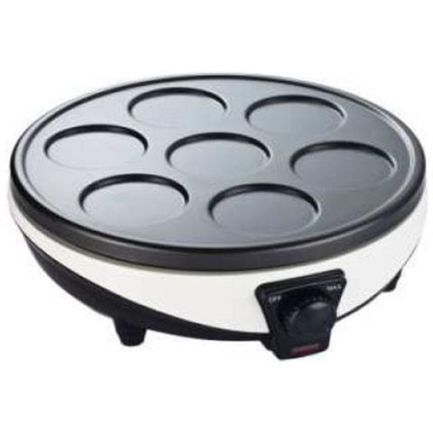 Crepiera 2 Piatti 30cm + 7x6cm 1000w Nero / Bianco - 8212 - Foto 2