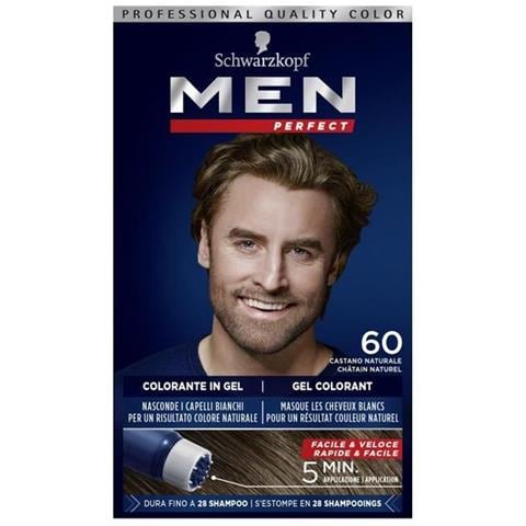 Men Perfect - Gel Colorante Per Capelli Anti-bianco Per Uomo - Tinta Per Capelli Da Uomo - Castano Naturale 60 - Foto 1