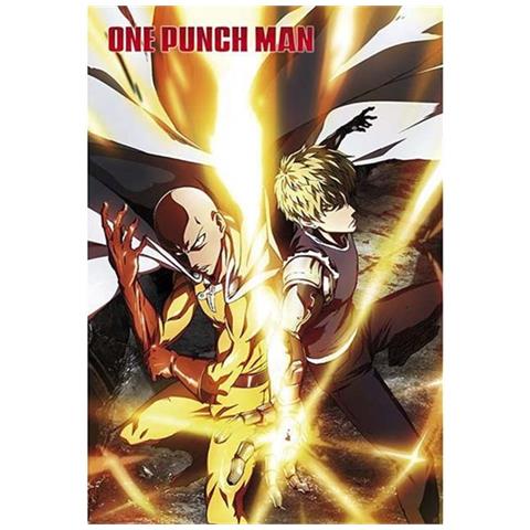 One Punch Man - Poster - Wallpaper - - Ufficiale -saitama E Genos - 91,5 X 61 Cm - Foto 1